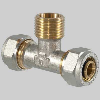 Raccordo a Compressione a Tee Maschio 20 x ½ x 20 T.d.m - 2