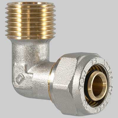 Raccordo a Compressione Curvo Maschio 20 x ¾ T.d.m - 2