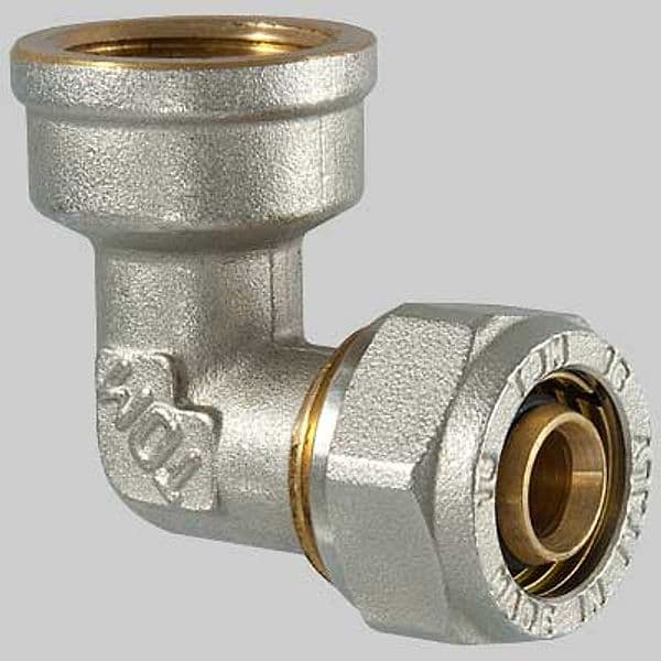 Raccordo a Compressione Curvo Femmina 16 x 1/2 T.d.m - 2