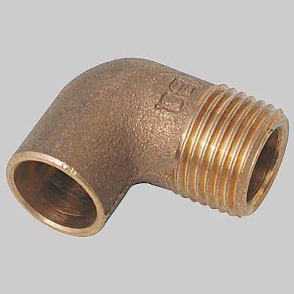 Gomito Bronzo Filettato Maschio a Saldare Femmina 28 x 1 Made in Italy