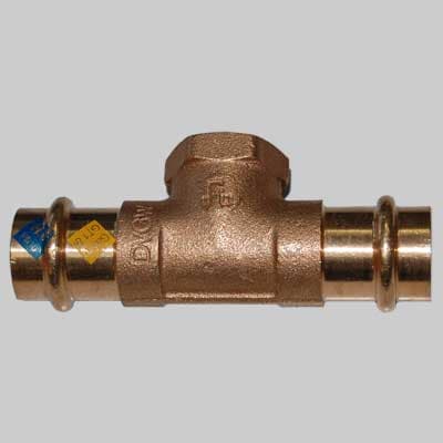 Raccordo Bronzo Tee Femmina a Pressare 12 x ½ x 12 Made in Italy - 2