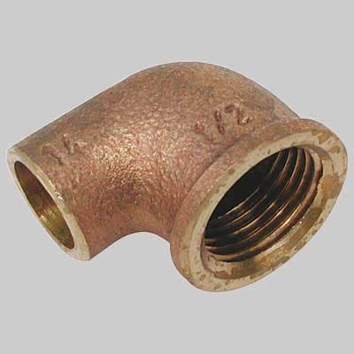 Gomito Bronzo Filettato Femmina a Saldare Femmina 16 x ½ Made in Italy - 2