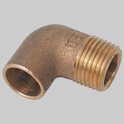 Gomito Bronzo Filettato Maschio a Saldare Femmina 12 x ½ Made in Italy - 2
