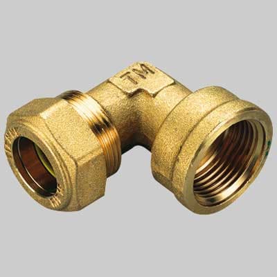 Raccordo Curvo Femmina con Oring Giallo 10 x ½ Tiemme - 2