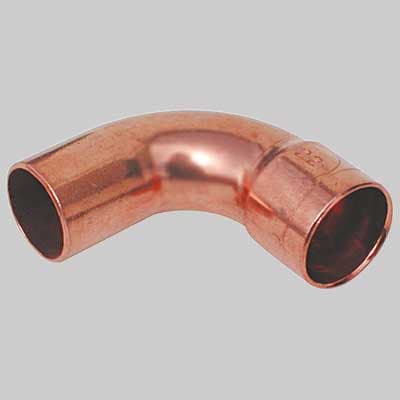 Curva Rame 90 ° a Saldare Maschio Femmina 22 x 22 Made in Italy - 2