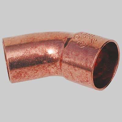 Curva Rame 45 ° a Saldare Maschio Femmina 14 x 14 Made in Italy - 2