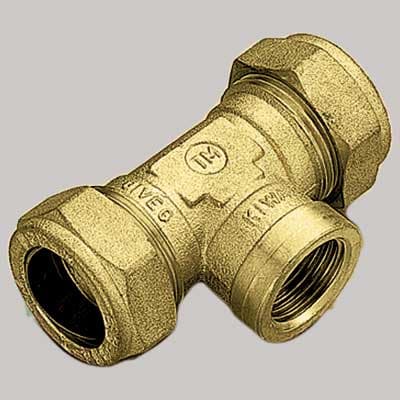 Raccordo Tee Femmina con Ogiva Ottone 14 x ½ x 14 Tiemme - 2