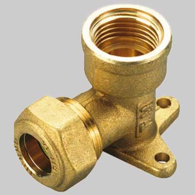 Raccordo Curvo Femmina con Flangia Oring Giallo 16 x ½ Tiemme - 2