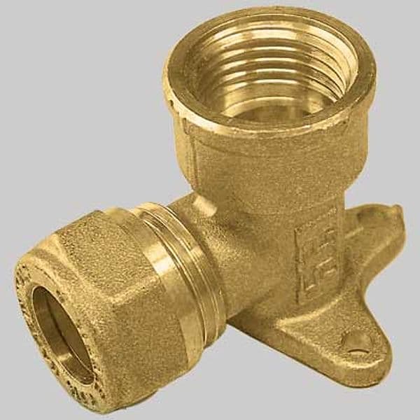 Raccordo Curvo Femmina con Flangia con Ogiva Ottone 12 x 1/2 Tiemme - 2