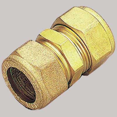 Raccordo Diritto Doppio con Ogiva Ottone 14 x 14 Tiemme - 2