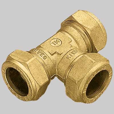 Raccordo Tee 3 Dadi con Ogiva Ottone 12 x 12 x 12 Tiemme - 2