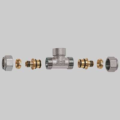 Raccordo Tee Femmina con 2 Attacchi Far Completo ¾ x 32 x 3 - 2