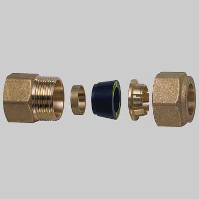 Niples Femmina con Kit di Tenuta per Tubo Rame ½ x 18 Far - 2