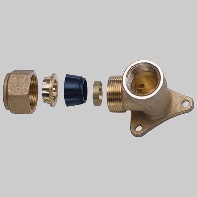 Raccordo a Muro con Kit di Tenuta per Tubo Rame ½ x 12 Far - 2