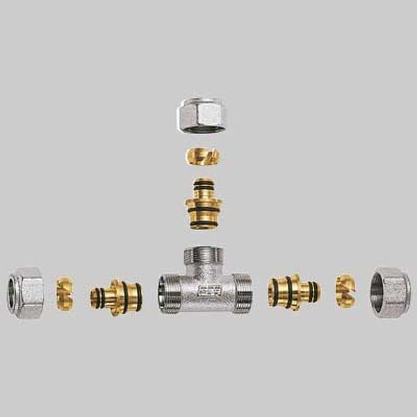 Raccordo Tee con 3 Attacchi Cromato Far Completo 1 x 32 x 3 - 2