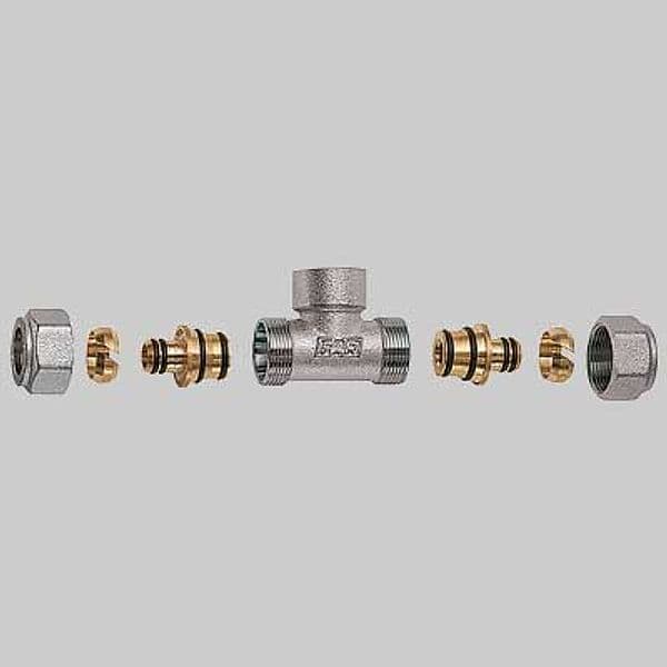 Raccordo Tee Femmina con 2 Attacchi Far Completo 1 x 32 x 3 - 2