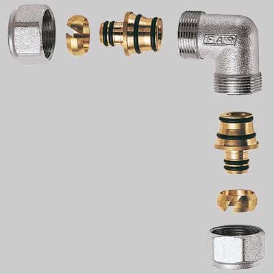 Gomito Doppio Cromato Far Completo 1 x 26 x 3 - 2