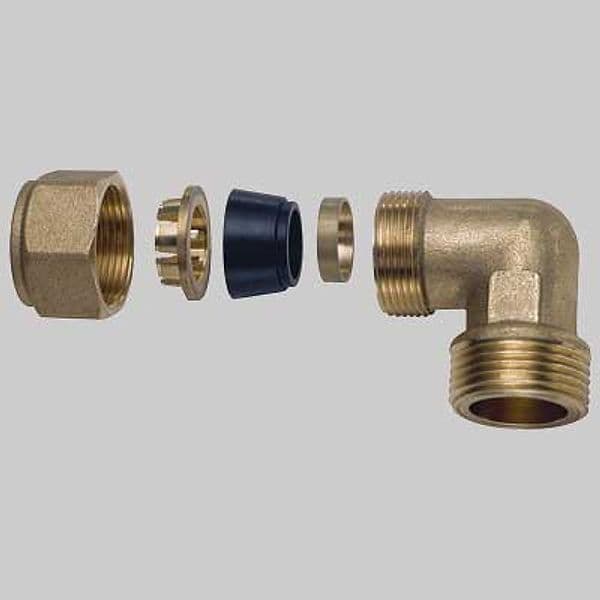 Gomito Maschio con Kit di Tenuta per Tubo Rame 1/2 x 16 Far - 2
