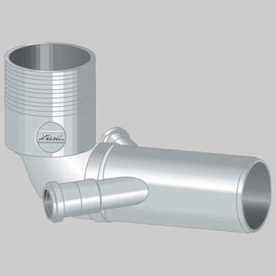 Curva WC 2 Attacchi Ø40 Oring Ø 100 Made in Italy - 2