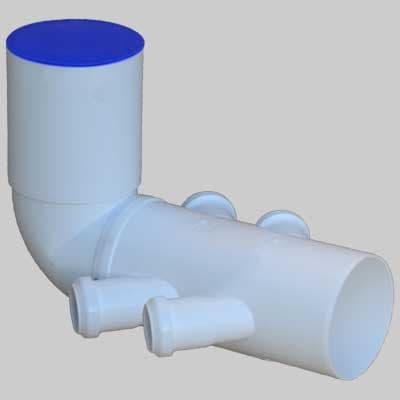 Curva WC Prolungata Bianca 4 Attacchi 110 x 4040 Wavin - 2