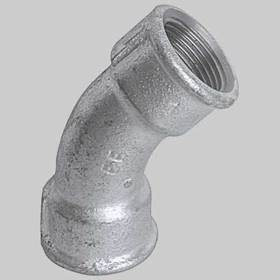 Curva a 45 ° Femmina Zincata 1 Made in Italy - 2