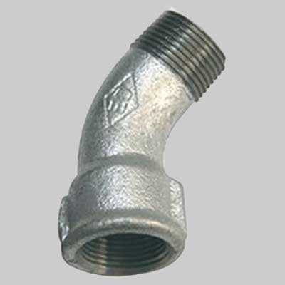 Curva a 45 ° Maschio Femmina Zincata 4 Made in Italy - 2