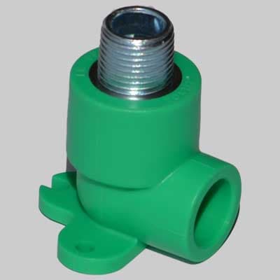 Gomito Filettato con Staffa Maschio ½ x 20 Wavin - 2