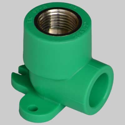 Gomito Filettato con Staffa Femmina ½ x 20 Wavin - 2