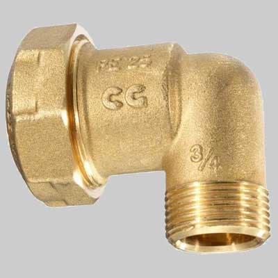 Raccordo Gomito Maschio PE Anello Resina 63 x 2 Cg Cavalletto - 2