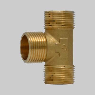 Raccordo Tee Maschio Ottone Giallo ½ Made in Italy - 2