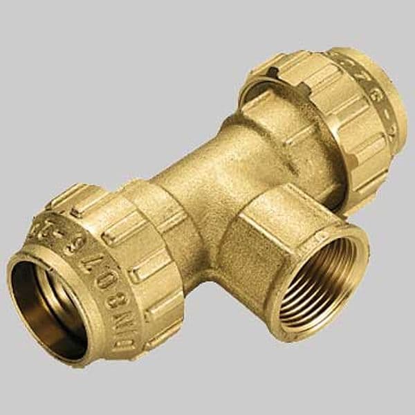 Raccordo Tee Femmina Cobra Ring 50 x 11/2 x 50 Tiemme - 2