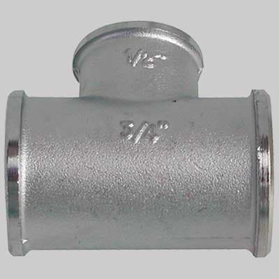 Raccordo Tee Diritto Ridotto Ottone Nichelato 1 x ½ x 1 Made in Italy - 2