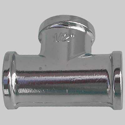Raccordo Tee Ottone Cromato 1 x 1 x 1 Made in Italy - 2
