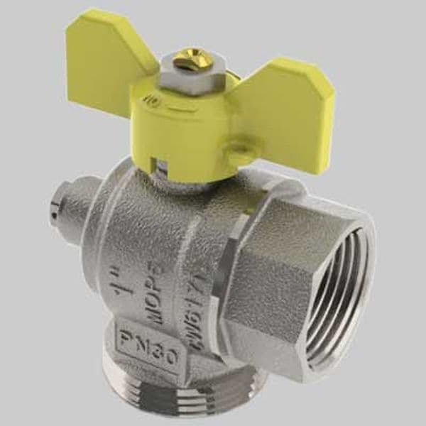 Valvola ad Angolo Postcontatore con Presa 3/4 x 11/4 Tiemme - 2