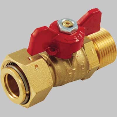 Valvola a Sfera Diritta Maschio con Girello ½½ F Tiemme - 2