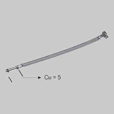 Tubo Flessibile INOX per Monocomando Lungo F ½ x M 10 cm 35 Made in Italy - 2