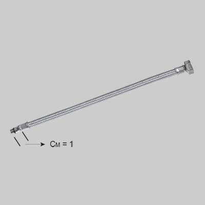 Tubo Flessibile INOX per Monocomando Corto F ½ x M10 Cm 100 Made in Italy - 2