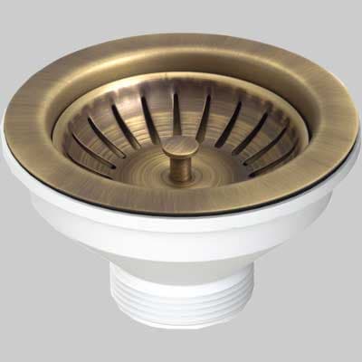 Piletta in Ottone Anticato per Lavello Ø 114 l B Plast - 2