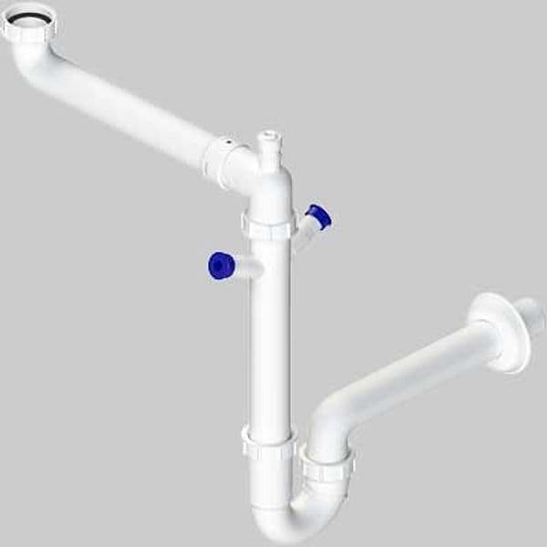 Sifone per Lavello a 1 Via Slavaspazio Autopulente 2K 11/2 DN 40 l B Plast - 2