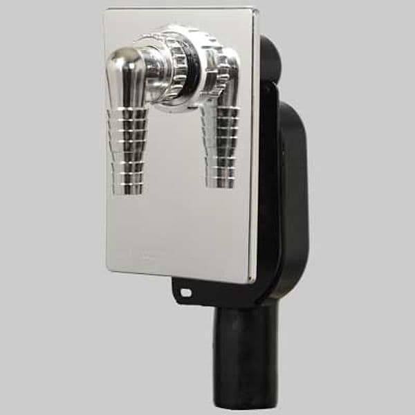 Sifone Incasso Lavatrice Cobra x Lusso 40 x 50 Piastra INOX Ghidini - 2
