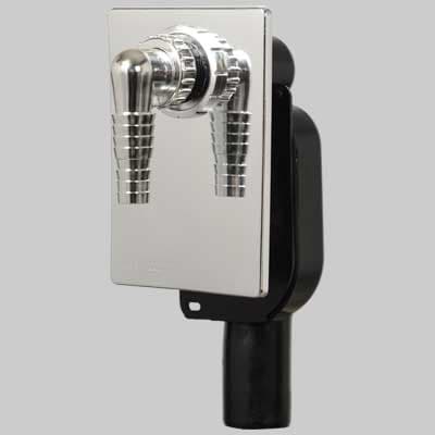 Sifone Incasso Lavatrice Cobra x Lusso 40 x 50 Piastra INOX Ghidini - 2