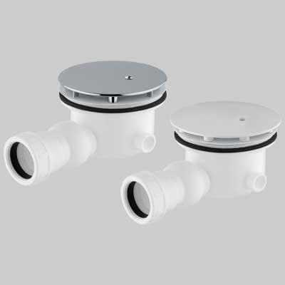 Piletta Doccia Foro 90 mm con Snodo 1 ½ 40 Cover Bianca Cgs - 2
