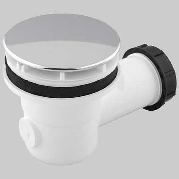 Piletta per Piatto Doccia Ø 60 con Tappo ABS Cromato 40 x 11/2 Cgs - 2