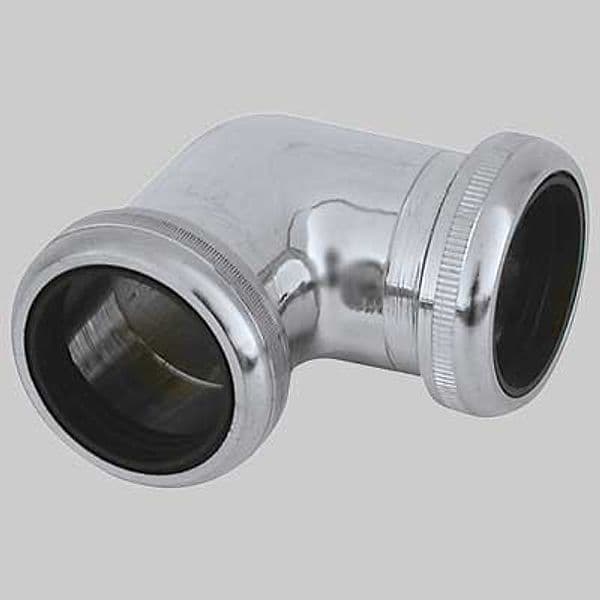 Raccordo 90 ° Cromato con Due Ghiere 11/4 32 x 32 Made in Italy