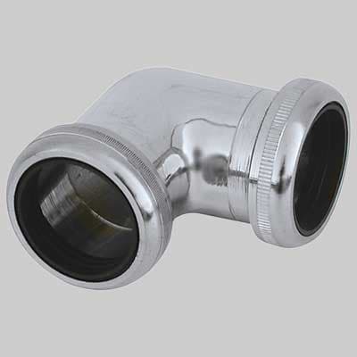 Raccordo 90 ° Cromato con Due Ghiere 11/4 32 x 32 Made in Italy - 2