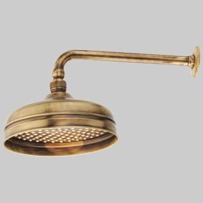 Braccio Doccia con Soffione in Ottone Bronzato ½ 30 cm Dm 16 Porta & Bini - 2