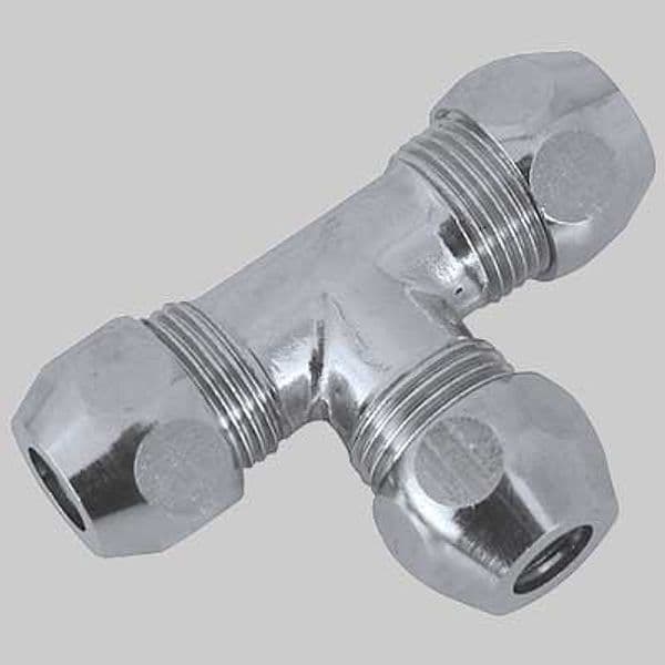 Raccordo Tee Uguale Cromato 12 x 12 x 12 Va Albertoni - 2