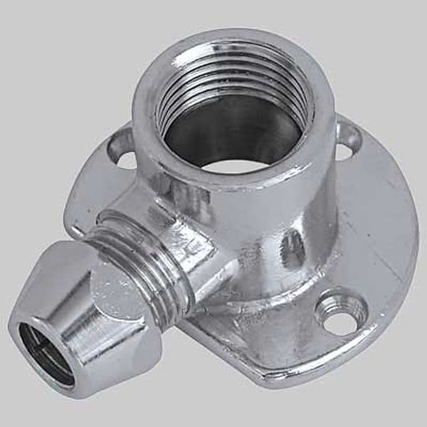 Raccordo Curvo Femmina con Flangia Cromato 12 x 1/2 Va Albertoni