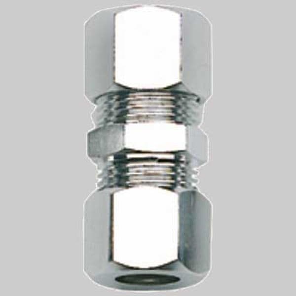 Raccordo Doppio Ottone Cromato 3/8 10 x 3/8 10 Zagi Rubinetterie - 2