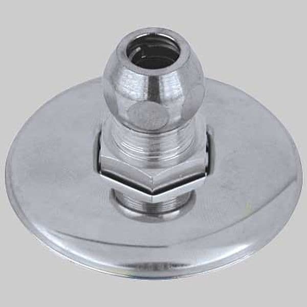Raccordo Diritto con Rosone Cromato 10 x 3/8 Va Albertoni - 2